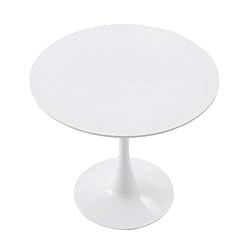 Modern Round Dining Table, ∅31.5'' Colored Top