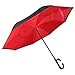 Reverse Inverted Inside Out Umbrella - Upside Down UV Sun Protection Windproof Brella That Open Better Than Most Umbrellas, Reversible Folding Double Layer, Suitable for Golf, Car, Women and Men