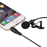 Alemon 4.8 Feet Lavalier Lapel Clip-on Omnidirectional Condenser Microphone
