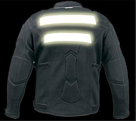 Motorcycle Reflective Safety Tape - Silver Iron-On by Amanet