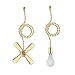 Ceiling Fan Pull Chain, 2pcs 3mm Diameter Beaded Ball Fan Pull Chain, 13.6 Inches Fan Pulls Set with Connector (Bronze)