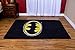 DC Comics Batman Emblem 48'' x 72'' Rug - Batman Logo - Black Background & Yellow Mark - Officially Licensed - Super Soft & Thick Surface - 100% Polyester