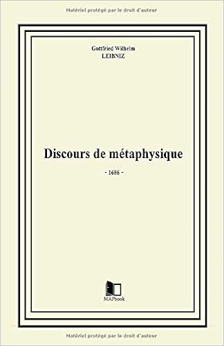 Discours De Metaphysique French Edition Leibniz Gottfried Wilhelm 9798639070006 Amazon Com Books
