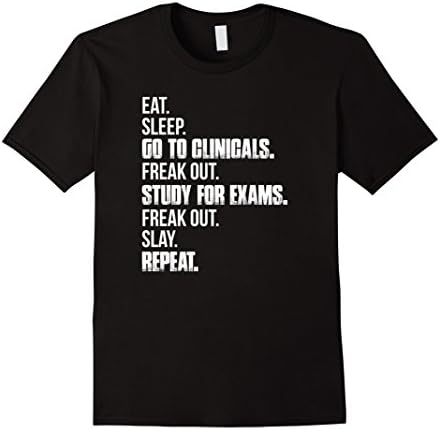 Men's Funny Nurse Shirt Slay RN LPN Clinicals Nursing School Medium Black