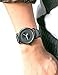 SINOBI New Fashion Round Mens Women Unisex Black Polyurethane Synthetic Leather Band Quartz Wrist Watch SNB004