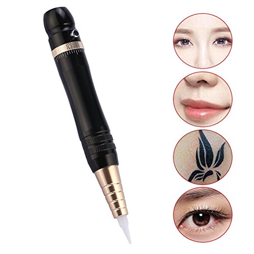 Eyeliner Tattoo Machine,Permanent Makeup Pen Eyebrow Lip Eyeliner Tattoo Machine Semi Permanent Makeup Rotary Power Supply Pen(US Plug)