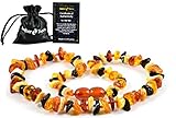 Baltic Amber Teething Necklace For Babies (Unisex)- Drooling Problem & Pain Reduce Properties. Certification Guaranteed - Nature Made - Highest Quality. (Cherry)