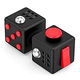 Trianium (2 Pack) Fidget Fidget Cube Focus Toy figit Ball Prime Quality Anti-Stress/Anxiety Toys for Children, Teen, Student, Adult Finger Dice Stress Reliever for Work, School, Class (TM000157)