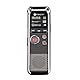 Etekcity 8GB Digitales Diktiergerät / Aufnahmegerät & MP3 Player Stereo mit OLED-Bildschirm / USB-Anschluss, Unterstützt A-B Wiederholung-Funktion für Vorlesungen, Konferenzen, Interviews usw, Inkl. Kopfhörer