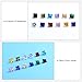 EternityMemory Inlay Multi-Colored Square Crystal Bar Cremation Urn Necklace Holder for Ashes - Engravable (Red Stone)
