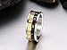 Gold Silvery Black Spinner Stainless Steel Roman Numerals Mens Womens Ring, Size 