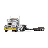 First Gear 1/50 Scale Diecast Collectible Komatsu Peterbilt Model 367 with Tri-Axle Lowboy Trailer (#50-3349A)