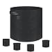 Grow Bags, Root Pouch, 5-Pack 10 Gallon Plantmate Flower Plant Hydroponic Fabric Pot Container with Handles (Black)