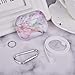 CAGOS Compatible with Airpods Pro Cases, Cute Marble Protective Hard Case Cover Shockproof for Women Girls Men with Keychain for Apple Airpods 3 Charging Case (Light Purple)