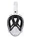 AugustTrek ONE80 GoPro Compatible Snorkel Mask - Full Face Design, Foldable Tube and Upgraded Wide 180° Lens, Largest in Market. Breathe Comfortably with Enhanced Easy Breathing Technology.