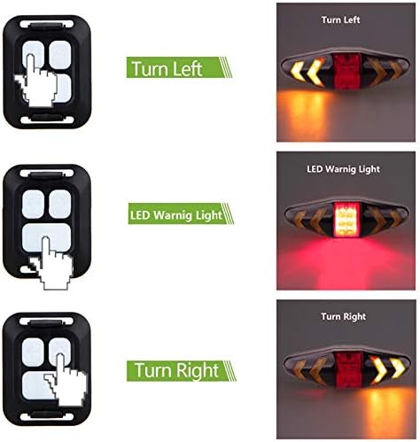MASO Feu arrière de vélo LED Clignotants avec télécommande sans Fil Rechargeable Multifonction Modes Étanche pour VTT Vélo de Route - Urban Elec MASO Feu arrière de vélo LED Clignotants avec télécommande sans Fil Rechargeable Multifonction Modes Étanche pour VTT Vélo de Route