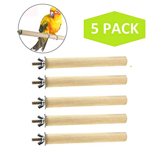 MwaBaiTx Natural Parrot Perch Set, Bird Chewing Toys Bird Perch Bird Stand Bird Cage Accessories (Type 4)