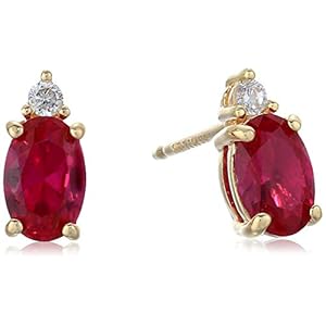 Amazon Collection 18K Yellow Gold Plated Sterling Silver Stud Earrings