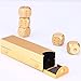 LZWIN 5 in 1 Precision Aluminum Alloy Solid Metal Gold Dice Poker Party Game Toy Portable Dice Man Boyfriend Gift (Gold(Long Container))
