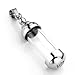 Zysta Stainless Steel Glass Open Container Cylinder Tube Urn Memorial Pendant Necklace, Memorial Ash Keepsake Cremation Jewelry, 24 Inch Chain
