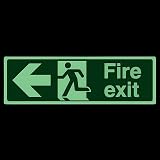 VSafety V Safety Glow Exit Sign Left Arrow 300x100mm Photoluminescent view 3