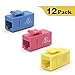 VCE UL-Listed CAT6 Keystone Coupler 15-Pack, Ethernet Coupler Female to Female, RJ45 Coupler for CAT6/CAT5e/CAT5, Keystone Jack, Blue + Red + Yellow