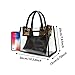 Clear Crossbody Handbags, OURBAG Fashion Women's Waterproof Clear Handbag Top Handle Shoulder Bag Transparent Purse Black