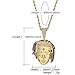 Moca Jewelry Hip Hop Rapper Exquisite Xxxtentacion Commemorative Pendant Chain Necklace 18K Gold Micro-Pave Simulated Diamond Cubic Zirconia Necklace for Men Women