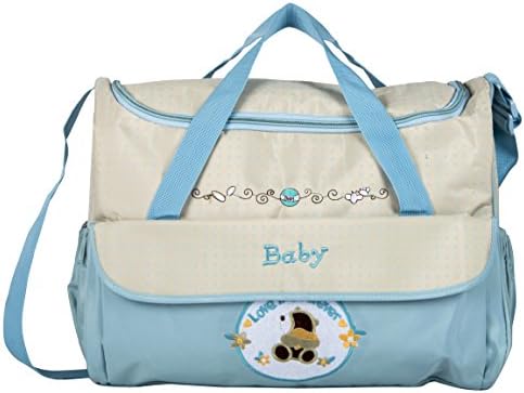 Tinny Tots Baby Diaper Bag (Blue, BAG-DNA-2-008-SKY Blue)
