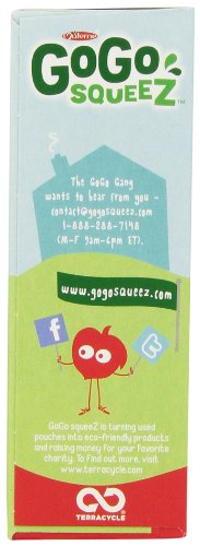 GoGo squeeZ Applesauce, Apple Strawberry, 48 Pouches (12 Boxes with 4 Pouches Each)