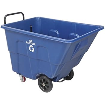 Global Industrial Recycling Tilt Truck, Blue, 1/2 Cubic Yard Capacity