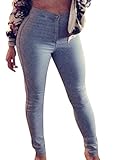 Creabygirls Womens Sexy Waist Denim Trousers Slim Curve Skinny Jeans