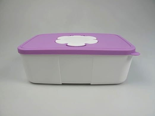 TUPPERWARE Caja Portatoallitas 1,5 L blanco púrpura: Amazon.es: Hogar