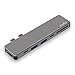 USB C Hub, Moffo 7 in 1 Aluminum Type-C Adapter, Thunderbolt 3 USB-C Port, 4K HDMI , SD/Micro Card Reader, 1 USB C & 2 USB 3.0 Type-A Port only for MacBook Pro 13