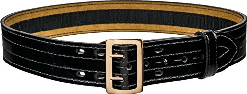 Safariland 87V Duty Belt With Hook Fastener Lining, High Gloss Black, Brass Buckle, Size 34