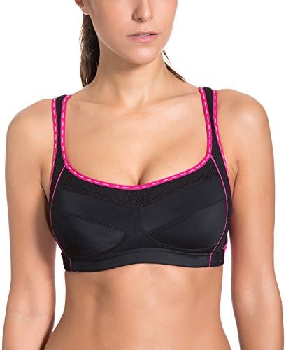 LAS LAI Women's Wirefree Non Padded Side Open Extensible Support Mesh Sports Bra