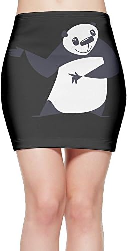 JOYLIAN Sexy Belt Skirt Running Sister Dancing Panda Elastic Shirring Midi Pencil Skirt