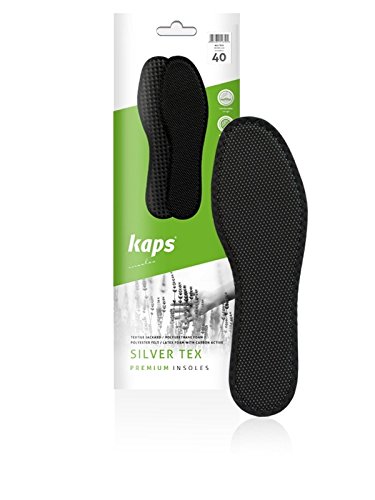 Kaps Insoles Silver Tex - Anti-sweat Shoe Insoles, All Sizes (Men / 11 US / 44 EUR / 10 UK)