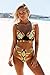 sisiyer ON Sale Women's African Geometric Print Cut Out High Waist 2PCS Bikini Swimsuit