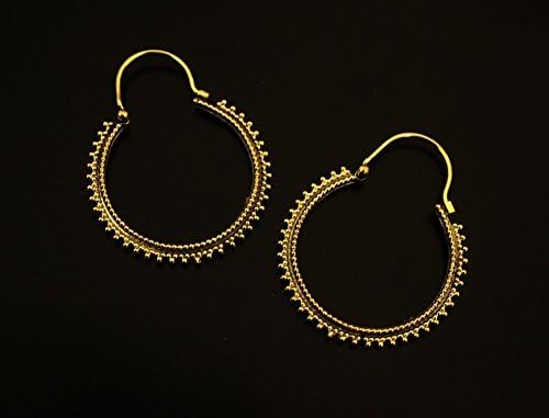 Hoop Earrings- Indian Earrings- Gypsy earrings- Casual Brass earrings- Round Earrings E63