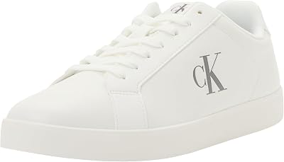 Uomo Sneakers con Suola Preformata Derby con Logo, Bianco (Triple Bright White), 42