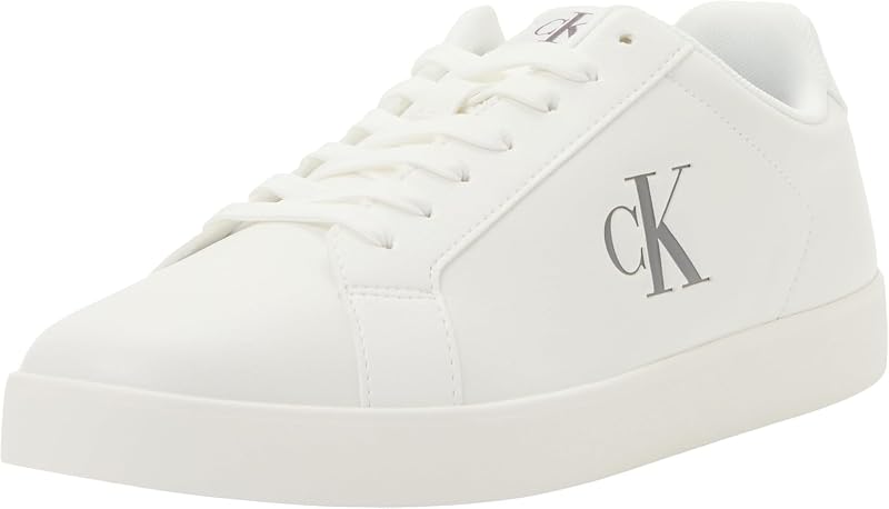 Herren Cupsole Sneaker Derby mit Logo, Weiß (Triple Bright White), 42