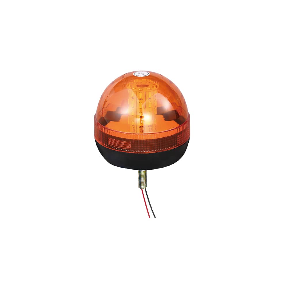 Maypole 12/24V 40x3W LED Amber Flashing Warning Single Bolt Fixing Beacon Vans, Tractors, Recovery Vehicles, Forklifts