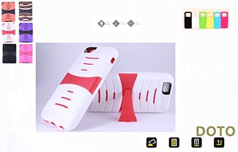 iPhone 6S Case,iPhone 6 Case[HEAVY DUTY]2 Layers Hybrid Soft Silicone+Hard Plastic anti-skid Shockproof Drop Resistance Protective Case Cover with Kickstand for Apple iPhone 6/6S (White Red)