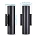 LEONLITE Up Down Wall Lights, CRI90 1400lm, 20W Integrated LED Outdoor Cylinder Wall Sconce, Aluminum Waterproof Wall Lamp, 3000K Warm White, Porch, Door Way, Garage, Pack of 4