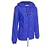 Hount Women's Packable Outdoor Hiking Rain Jacket with Hood (M, Royal Blue)