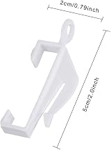 Udewo 100Pcs Curtain Hooks and Gliders White Plastic Rail Track Gliders view 2