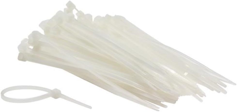 PEREL ECTW100 Nylon Cable Tie Set White UV Resistant 2.5x100mm