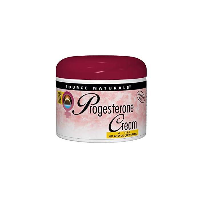 Source Naturals Progesterone Cream - Women's Health Support - High Purity, Paraben Free - 4 Ounce Jar