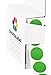 ChromaLabel 3/4 Inch Circle Labels, Permanent Colored Dot Stickers, Round Sticky Dots Ideal for Arts and Crafts Projects - 1000 Sticker Dots per Dispenser Box, Green Circle Stickers